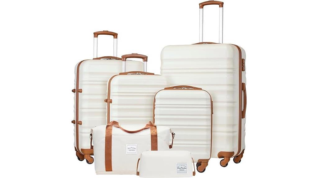 durable abs luggage set