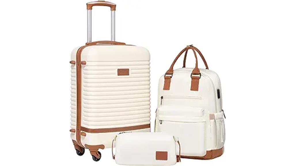 durable suitcase trio set