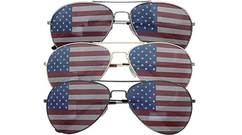 patriotic aviator sunglasses bulk