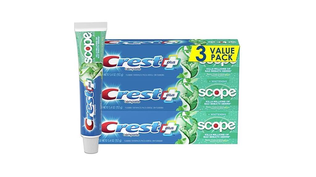 whitening toothpaste with scope