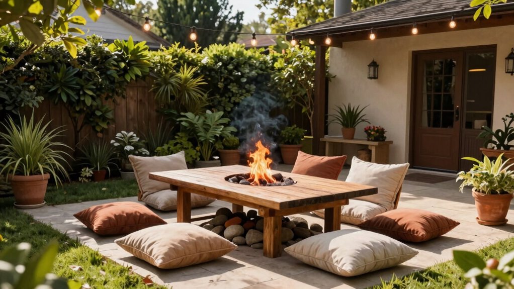 lighting privacy plants ambiance