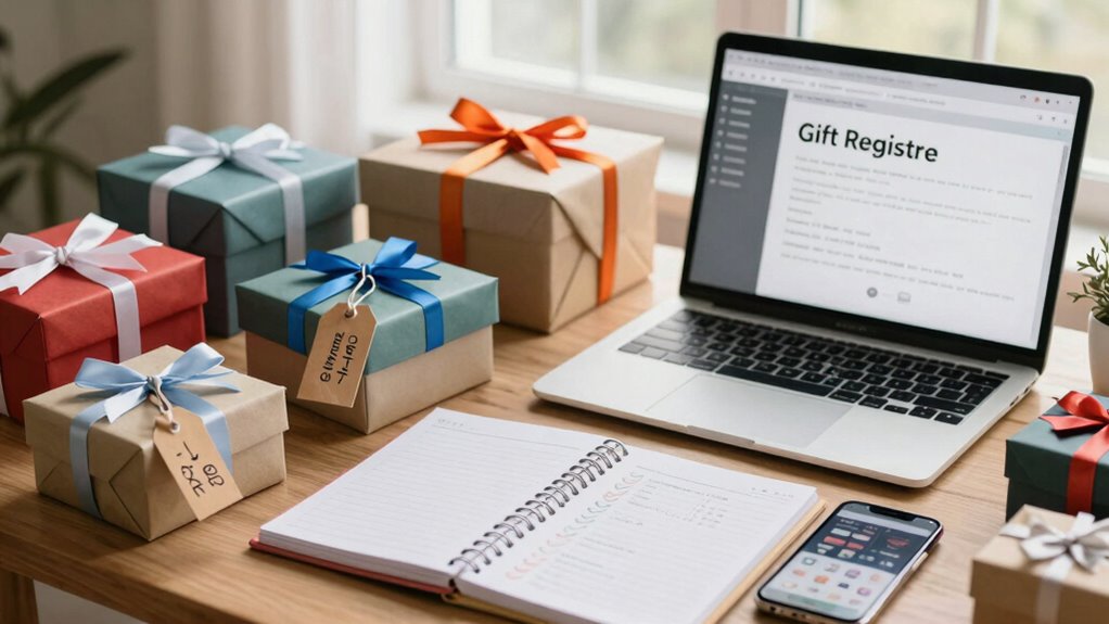 organized personalized gift preparation
