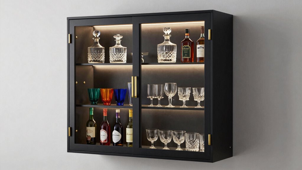organized stylish bar lighting