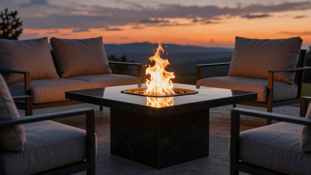 versatile safe outdoor fire tables