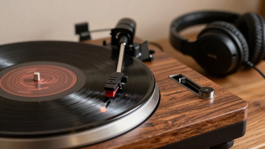 vintage turntable with digital features